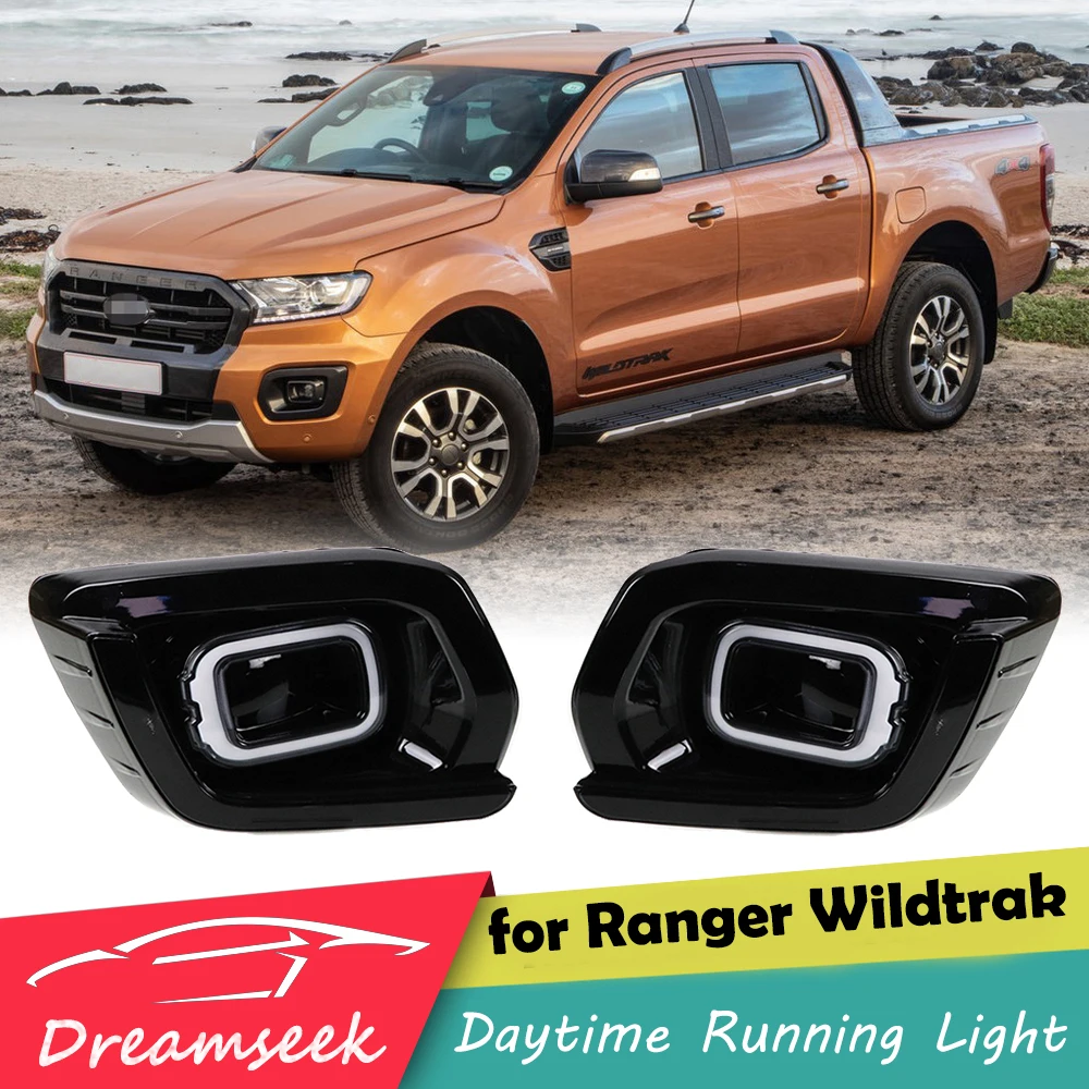 LED DRL Day Light for Ford Ranger Wildtrak 2019 2020 Daytime Running Fog Lamp with Turn Signal |