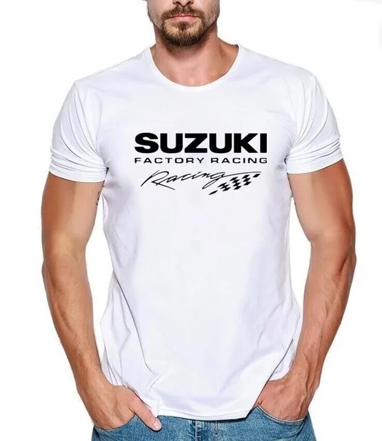 Новая летняя футболка для Suzuki фанатов SUZUKI S car shop с короткими рукавами одежда