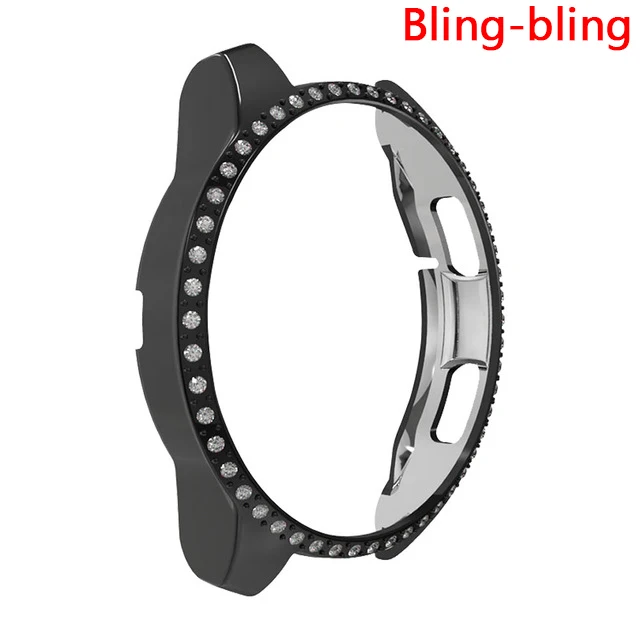Bling-bling-Black Чехол для samsung Galaxy Watch 46 мм 42 мм/gear S3 frontier, мягкий бампер, аксессуары для умных часов, защитный чехол со стразами - Цвет: Bling-bling-Black