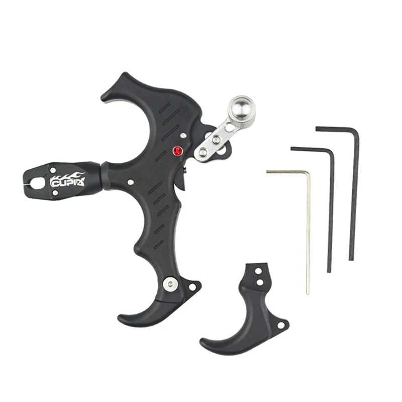 

Aluminium Alloy 3 Finger Bow Release Archery Compoud Bow Thumb Release Aids Tool
