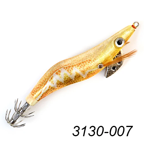 3130-007 FISH KING 8-13,5 см 3D Jigi eyes рыболовный прикорм кальмаров крючок светящиеся воблеры джиггинг осьминог, Каракатица деревянная креветка жесткая приманка - Цвет: 3130-007