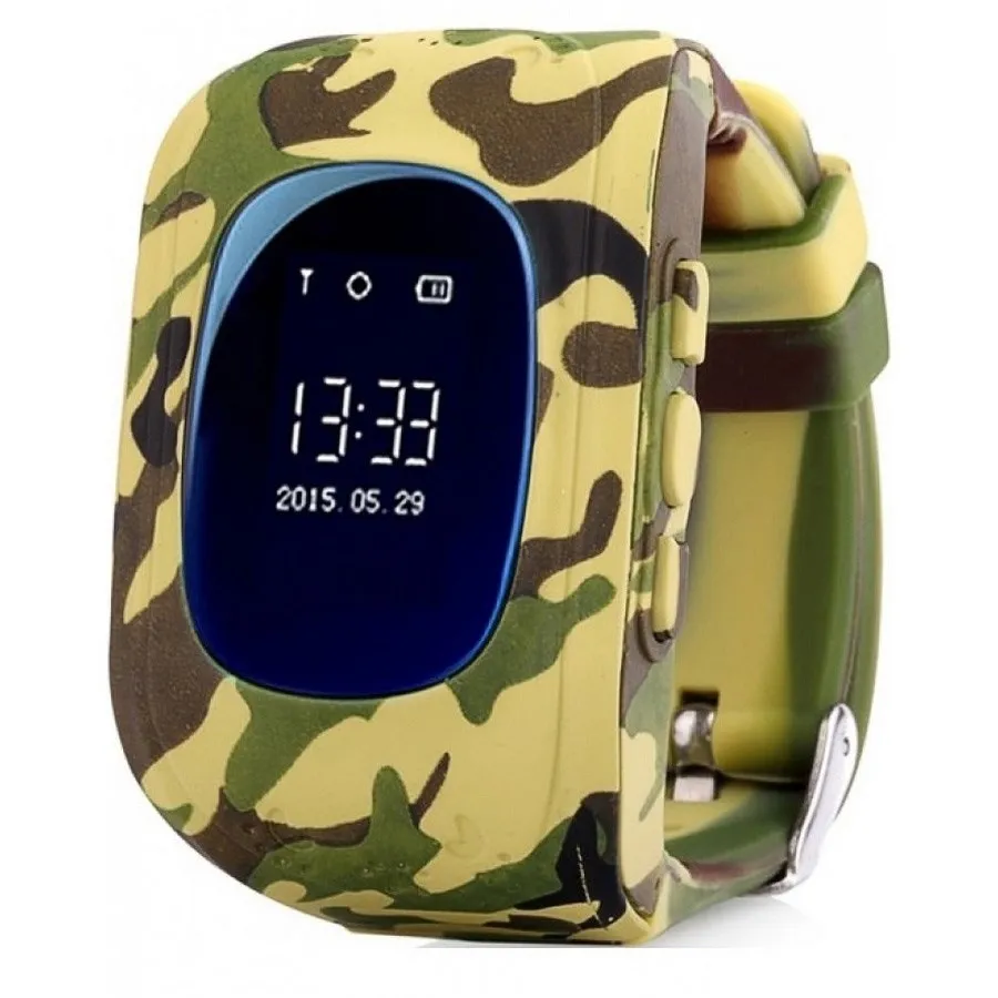 Children's smart watch with GPS carcam Q50 forest camouflage | Наручные часы