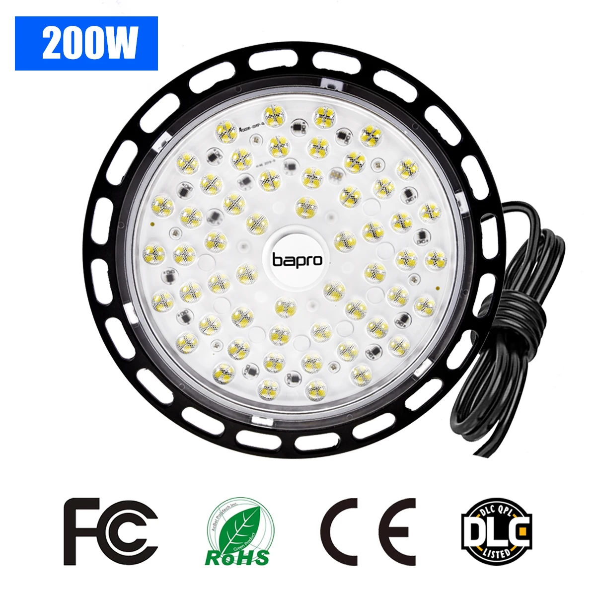 200W Светодиодный светильник для машины, промышленный UFO high bay, светодиодный, 100 Вт, 200 Вт, 300 Вт, 220 В, водонепроницаемый, IP44, для мастерской, коммерческое освещение, промышленное - Цвет: 200W