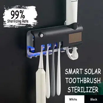 

Smart UV Toothbrush Sterilizer Solar Energy Electric Toothbrush Disinfectant Cleaning Antibacteria Ultraviolet Wall Mount Holder