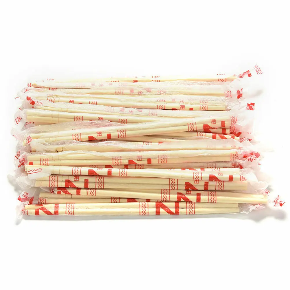 40 Pairs Disposable Bamboo Wooden Chopsticks Hashi Individually Wrapped | Дом и сад