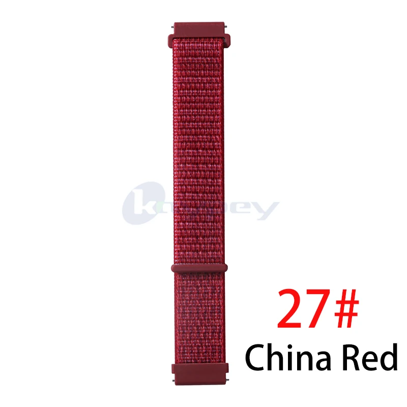 27 20 мм спортивный нейлоновый ремешок для Amazfit GTS Ремешок Браслет Для Xiaomi Huami Amazfit Bip/GTR 42 мм Смарт часы носимый браслет на запястье - Цвет: 27