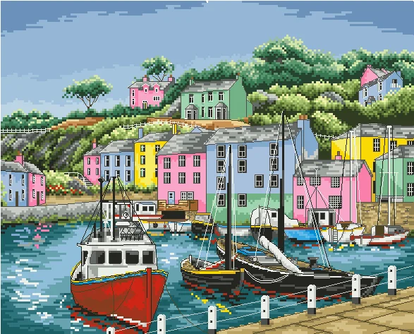 

Вышивка крестиком ручной работы 14CT подсчитанный холст DIY, наборы для вышивки крестиком, вышивка # nchor PCE-896-Port 45-39