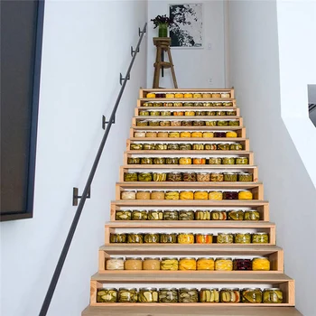 

PVC wallpaper storage tank wall simple 13 pieces of DIY stair stickers, step stickers wall stickers