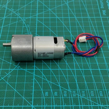 

High Torque 380 Reduction Motor Metal Gear Reduction Motor DC6V-12V 36 rpm Low Speed Forward and Reverse Gear Motor, D Shaft