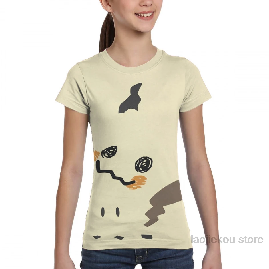 Girl Mimikyu/мужская футболка, женская модная футболка с принтом для девочек, футболки для мальчиков, летние футболки с короткими рукавами - Цвет: Girl