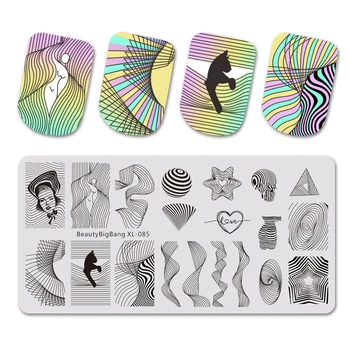 

BeautyBigBang lace theme nail imprinting plate sexy picture 6*12cm stainless steel template nail imprinting plate women nail art