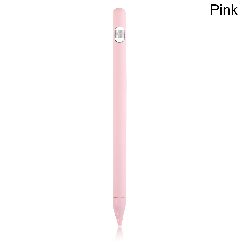 pink 1 шт., мягкий силиконовый чехол для ручки, чехол для наконечника, держатель для Apple Pencil, iPad Pro, яркие цвета, Нескользящие - Цвета: pink