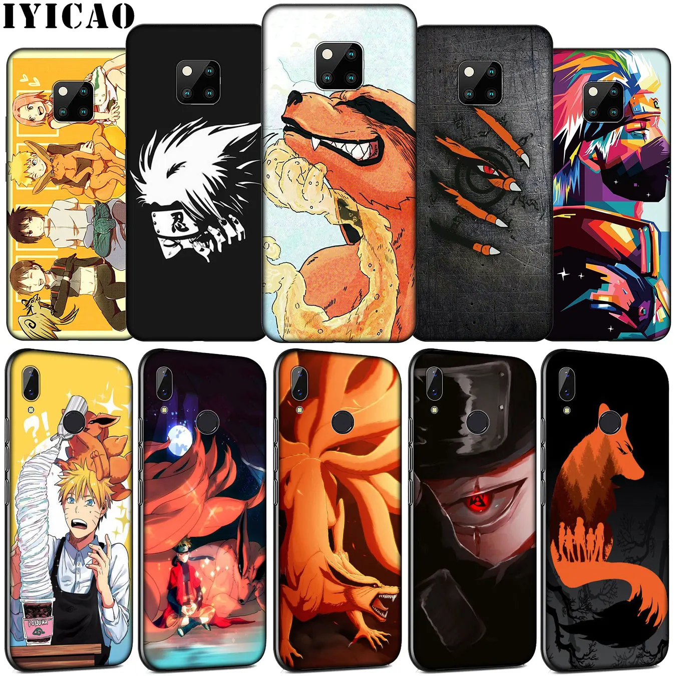 IYICAO the nine tailed fox fangs red eyes naruto Soft Silicone Phone Case for Huawei Mate 30 20 10 Pro Nova 5i 4 3 3i 2i 2 Lite | Мобильные
