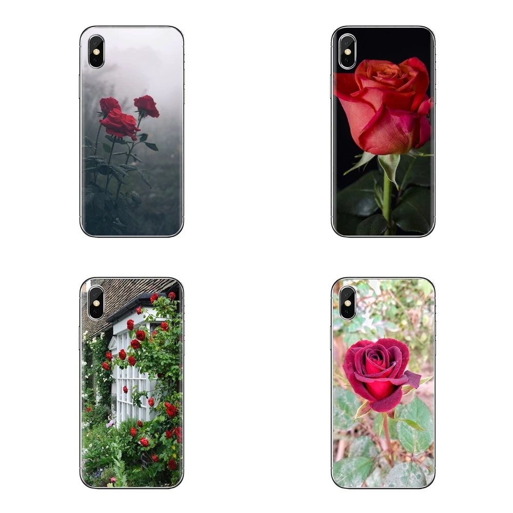 Красивый садовый красные розы цветы для Xiaomi Mi3 samsung A10 A30 A40 A50 A60 A70 Galaxy S2 Note 2 большое