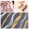 3D Nail Stickers Gold Silver Metal Black Geometric Flower Patterns Adhesive Transfer Decals Nail Art DIY Design Decoration Tools ► Photo 3/6