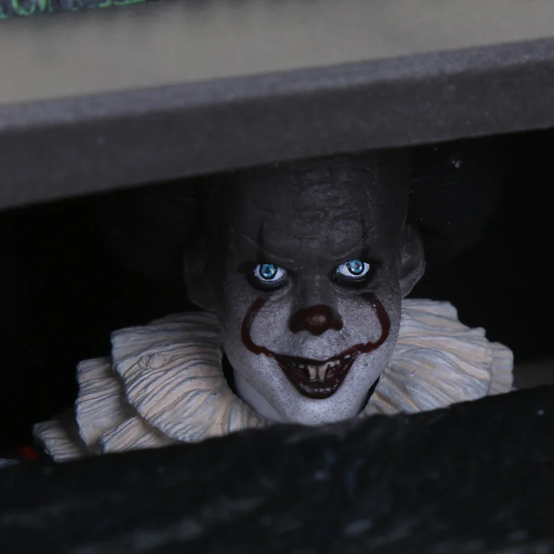 18 см NECA Stephen King's It Pennywise Джокер клоун ПВХ Фигурки Игрушки для мальчиков рождественские куклы детские подарки на Хэллоуин