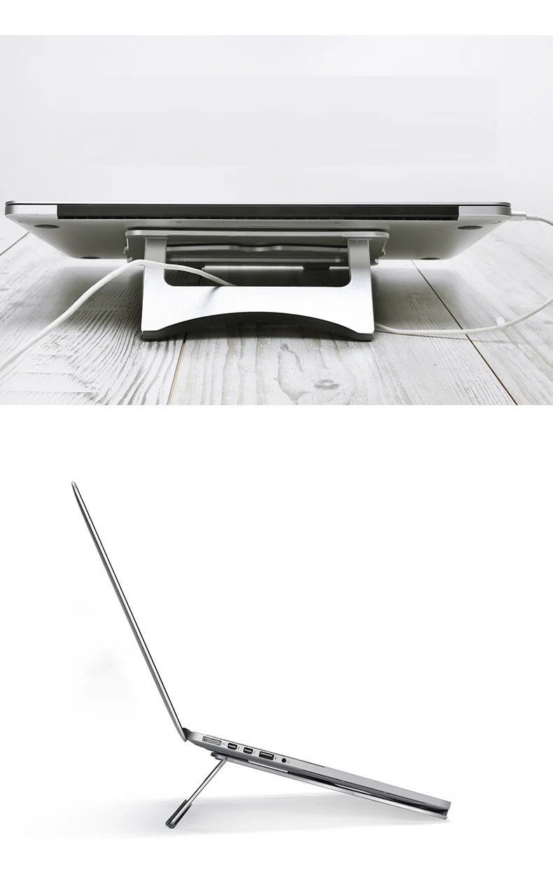 Складная подставка для ноутбука алюминиевая регулируемая подставка для ноутбука Аксессуары для ноутбука портативный держатель для охлаждения компьютера