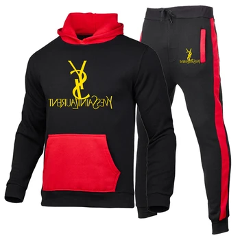 

2020 spring and autumn sports suit men's sports brand clothing casual sports suit pants men's pullover jacket + pants sweatshirt