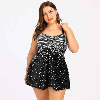 

Plus Size Bikini Set Women Ladies Sexy Swimsuit Two Piece Swimsuit Dot Print Ethnic Style Tankini Set Traje De Baño Mujer#3