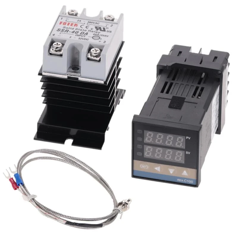 Rex-c100 Conjunto De Controlador De Temperatura Pid Digital: Rex-c100 Conjunto De Controlador De Temperatura Pid Digital:
