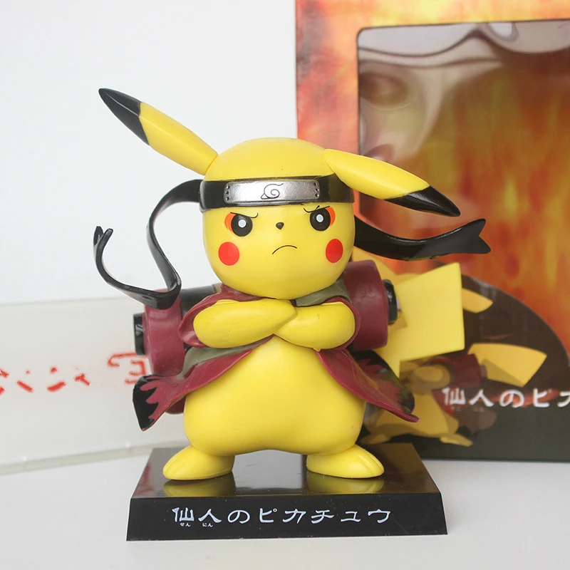 

2020 Cute Pikachu Cosplay Naruto 13CM Pikachu Model Ornaments Collection Gifts Home Decorations