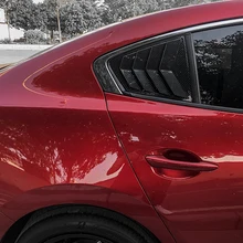 Для Mazda 3 Sedan автомобильный Стайлинг ABS углеродное волокно задний треугольник окна жалюзи крышка отделка авто аксессуары