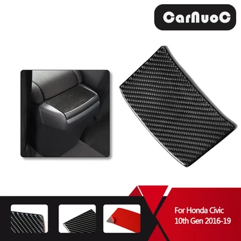 

Car Interior Styling Rear Storage Box Panel Cover Trim Decoration Carbon Fiber Sticker Accessories For Honda Civic 10th 2016-19