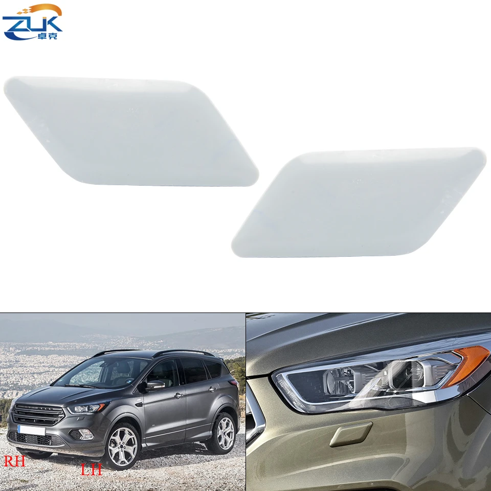 Zuk Brand New Headlight Washer Nozzle Cover For Ford Kuga 2017 2018 2019 Base Color Headlamp Water Spray Jet Cap Housing Windscreen Wipers Aliexpress