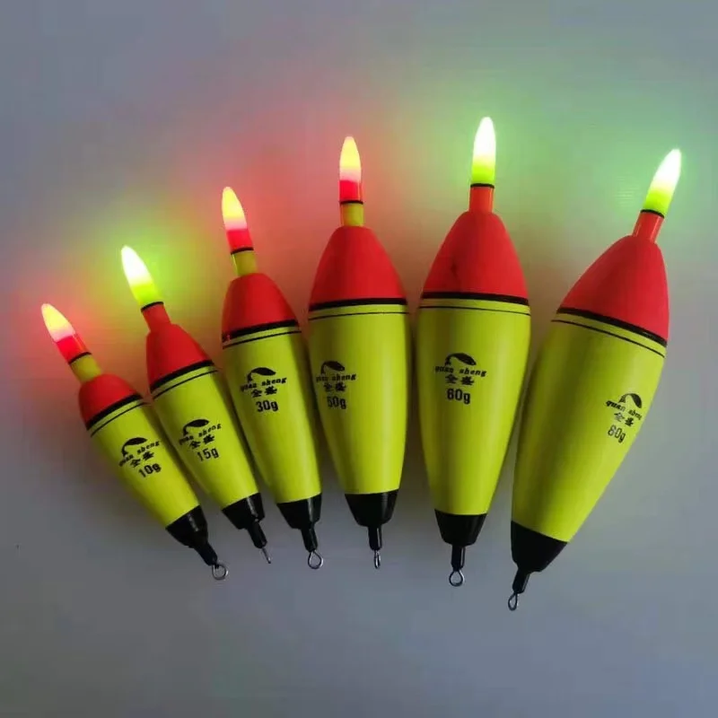 Fishing Tackle 1pc Luminous Buoyancy 10g-100g Green Light Night Electronic Light Floating Long Rock Fishing Float EVA Foam Bobber Tackle Fishing Float Fishing Floats Fishing Bobber Fishing Buoy