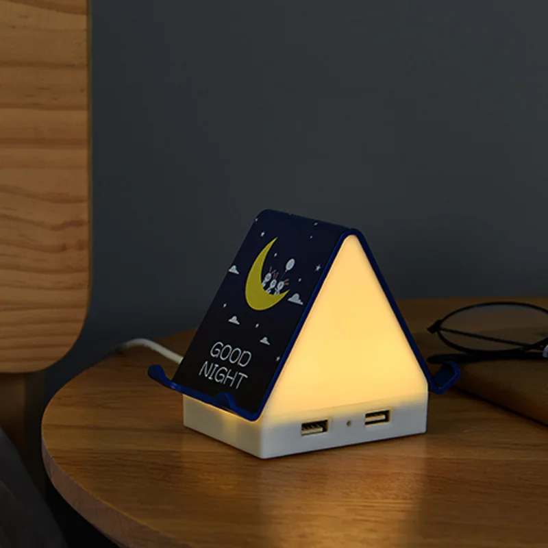 Светодиодный ночной Светильник для дома USB power Многофункциональный usb-порт мультяшный прикроватный ночной Светильник s для спальни гостиной светильник ing Декор