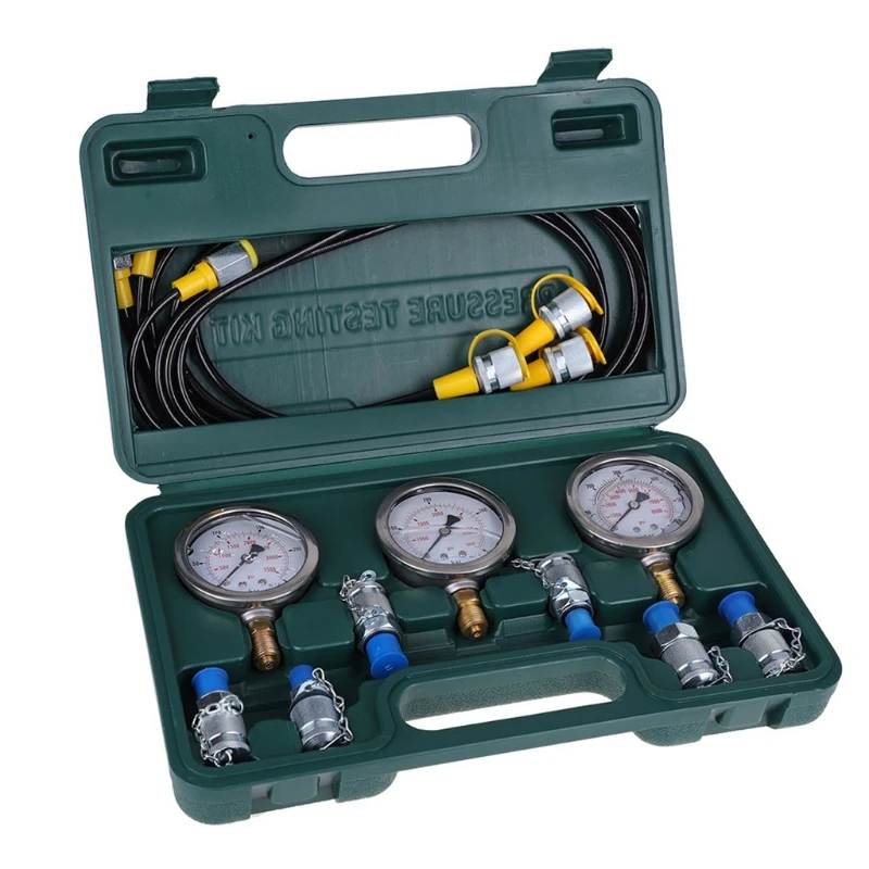 Hydraulic Excavator Pressure Test Kit Pressure Test Guage Coupling Set with Box 
