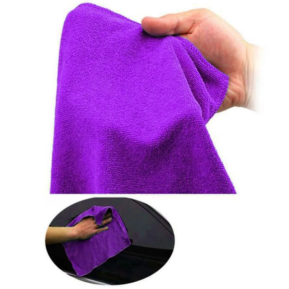 Smooth and strong 10x Car Washing Towel Clean Wash Cloth Absorbent Microfiber Home Kitchen 25x25cm