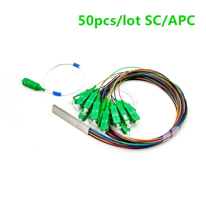 50pcs 1x16 PLC волоконно-оптический сплиттер, мини-модуль, 900um, SC/APC Оптическая муфта SC Одномодовый simplex стальная труба plc оптический сплиттер - Цвет: 50pcs