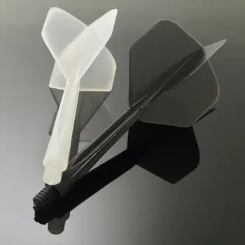 

1 Pc 2BA Teeth One Dart Wing Shape Transparent Dart Tail Anti-drop Anti-fall Durable Plastic Dart Leaf