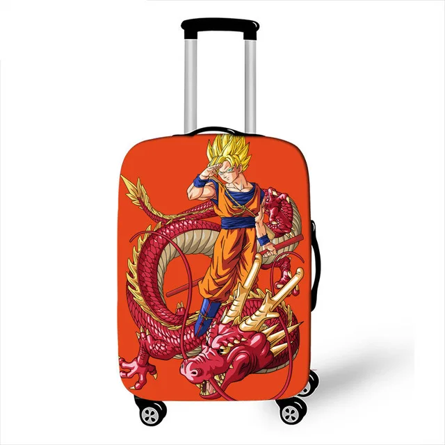 ELVISWORDS Dragon Ball Z чехол для чемодана с принтом для путешествий чемодан протектор для мальчиков девочек тележка прочный защитный чехол - Цвет: Армейский зеленый
