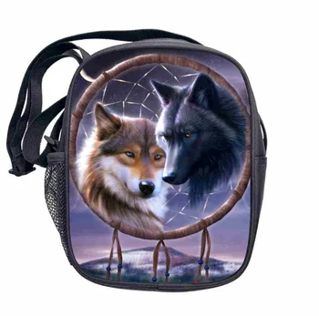

Children's shoulder bag Cartoon wolf printed zero purse primary school children leisure one shoulder bag for boys and girls