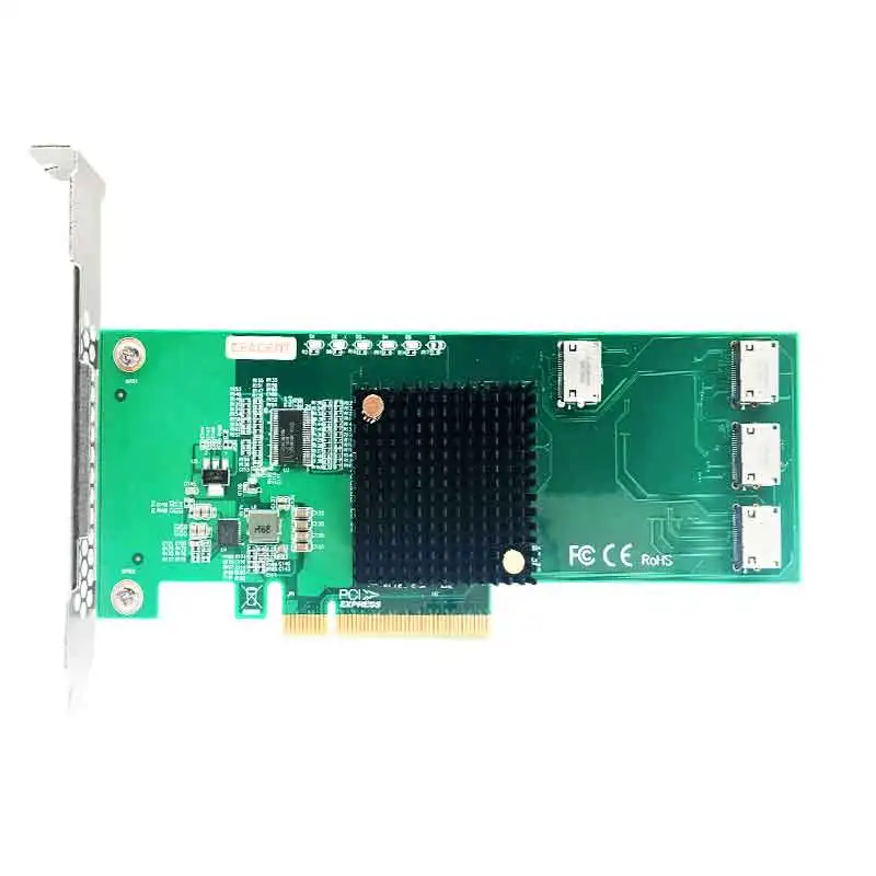 Ceacent NVMe контроллер SSD Riser 12Gbs ANOL4PE08 Oculink разъем четырехпортовый PCIe X8 к sff8639|Платы
