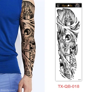 

Full Arm Waterproof Temporary Tattoo Sticker Large Big Size Dagger Sword Tatto Stickers Flash Tatoo Fake Tattoos for Men Women