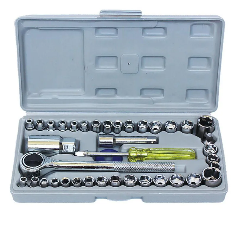 

Garage Tool Box Car Motorcycle Repair Set Hand Tools Home Service DIY 40pcs Kit