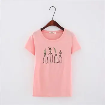 

T Shirt Women Cotton T-shirts Female Casual Short Sleeve T-shirt Women O-Neck