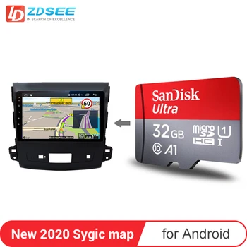 

32GB GPS map for Mitsubishi Outlander car radio android Navigation Maps free update micro SD card Europe spain middle east