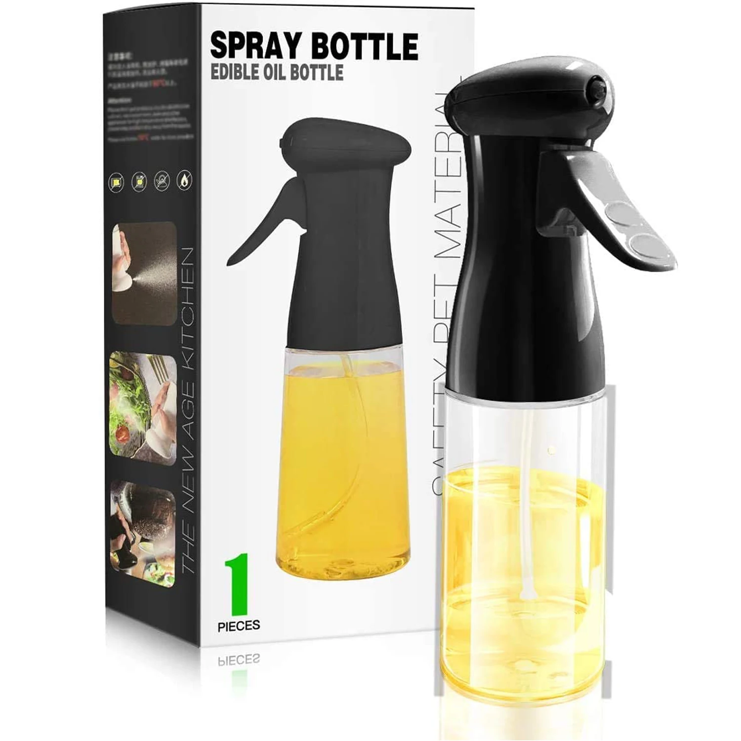 Kitchen Gadget Cooking Oil Spray Bottle Set With Scale Barbecue Oil Bottle Spray 