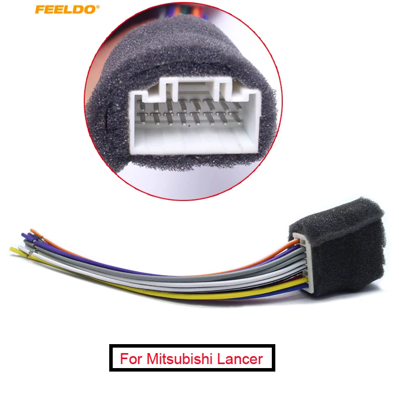 FEELDO 1PC Car Stereo Radio Wire Harness for Mitsubishi/Lancer/Ford #FD-1578 | Автомобили и мотоциклы