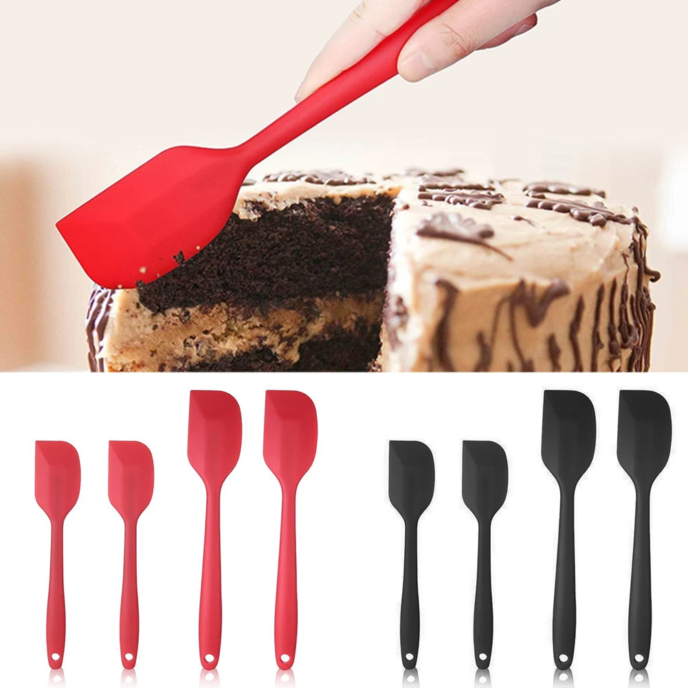 Heat Resistant Spatula Silicone Mixing Scraper Butter Cream Portable Hanging Cookware Hygienic Bakery Tool Lightweight