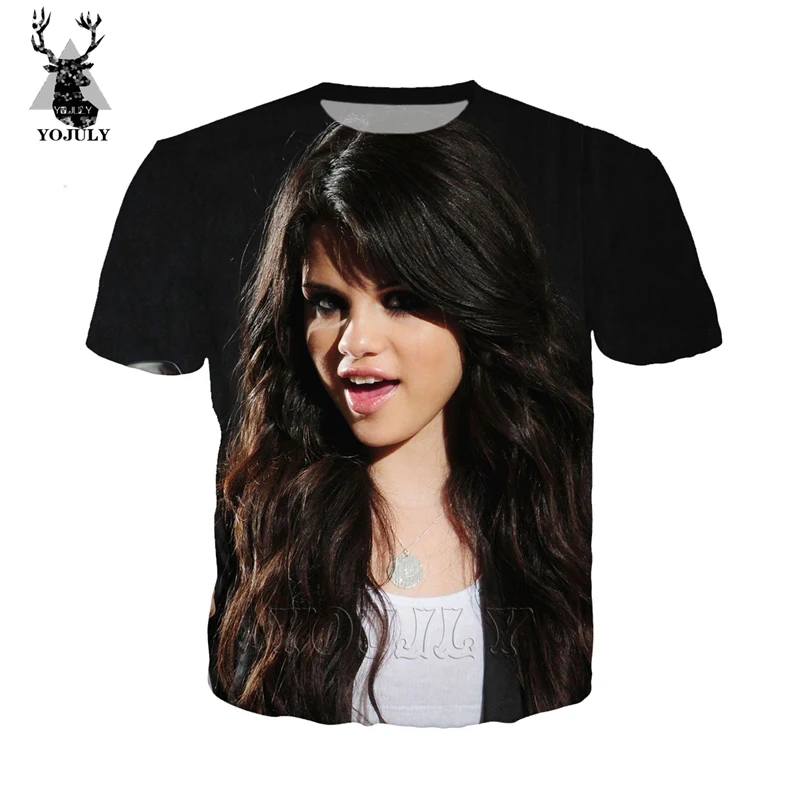 1 Selena Gomez футболка off white Новое поступление Мужская Женская 3d печать Harajuku футболки модные хип хоп с круглым вырезом уличная одежда топы A167 - Цвет: 1