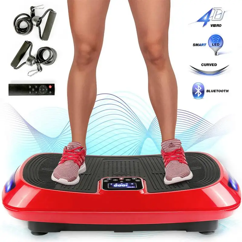 Электрическая вибрационная платформа для упражнений с 4D технологией вибрации формирователь тела с полосами оборудование для фитнес-платформы HWC