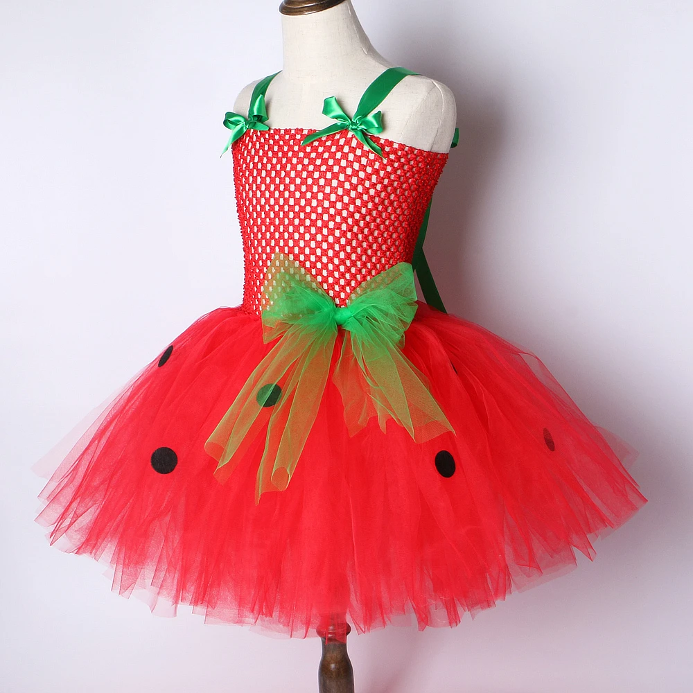 Baby Girls Tutu Dress Strawberry Princess Dresses for Kids Girl Birthday Costume Watermelon Halloween Christmas Costumes Toddler girls dress,princess costume