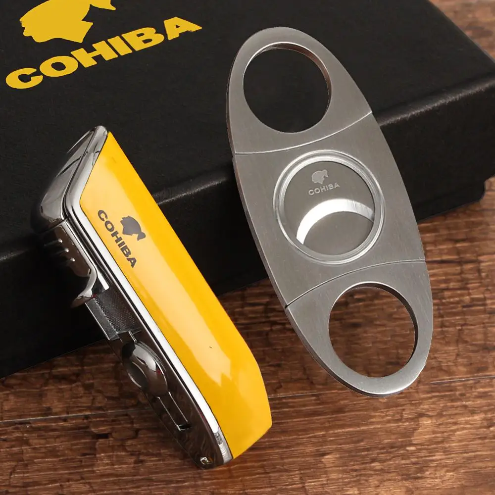 COHIBA острый сигарный нож из нержавеющей стали металлический ветрозащитный 3