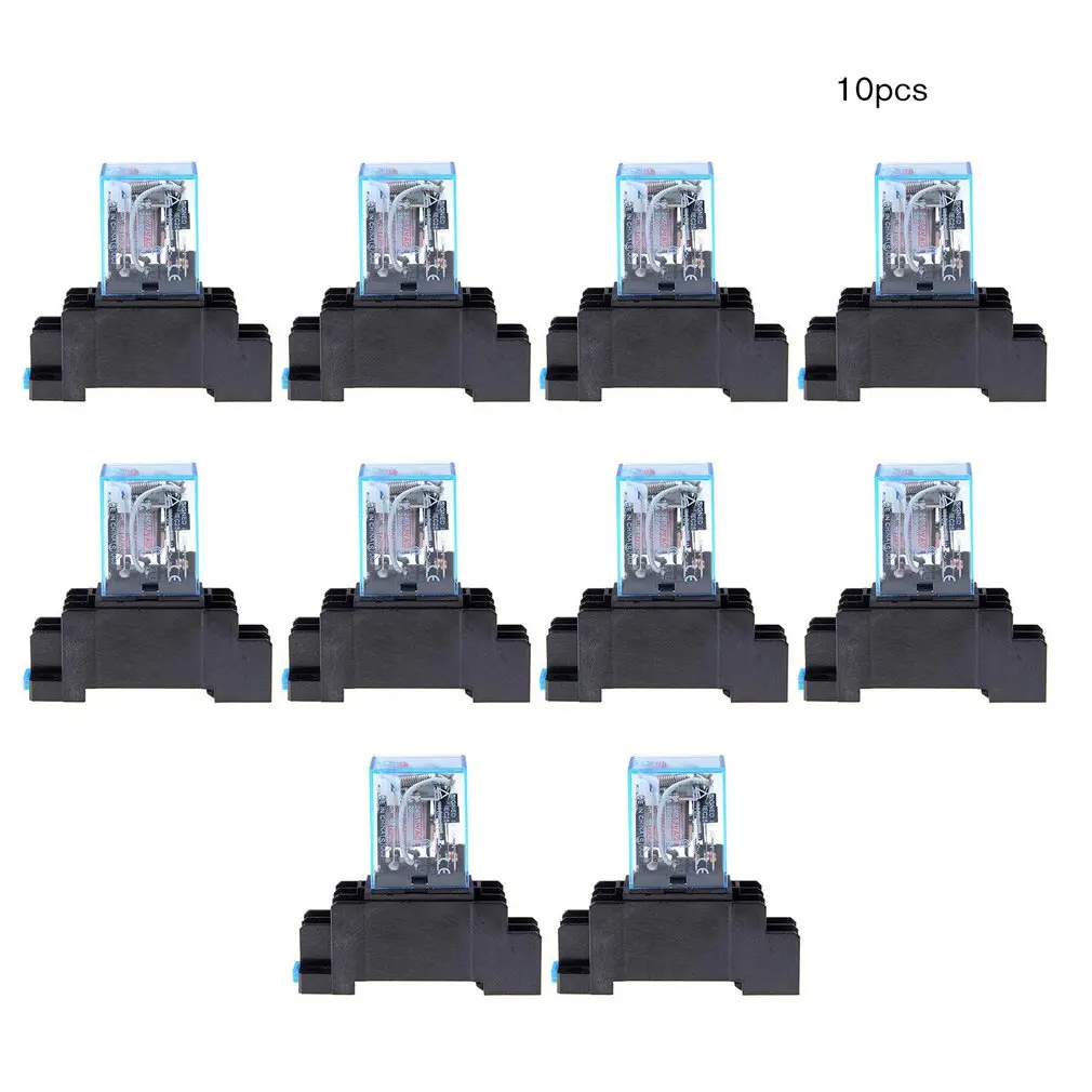 10 шт 12 V 24 DC 220 переменного тока катушки Мощность реле LY2NJ DPDT 8 pin HH62P JQX 13F выполнены