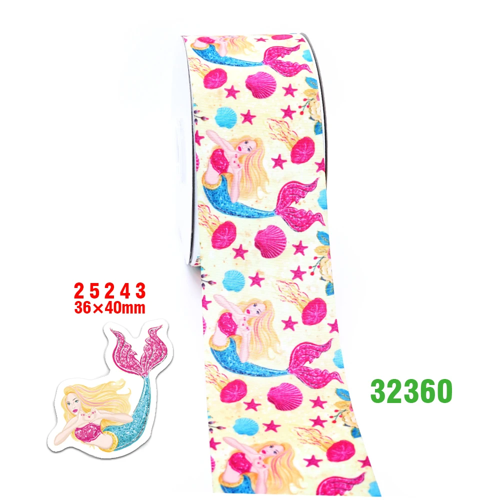 50 ярдов мультфильм напечатанный grosgrain ленты 32228 - Цвет: 32360